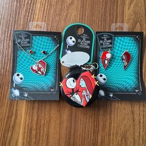 Nightmare Before Christmas earrings necklace compact stocking stuffers